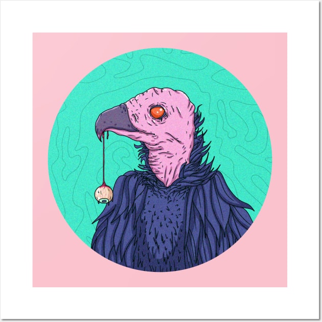 Psychedelic Vulture Wall Art by artub